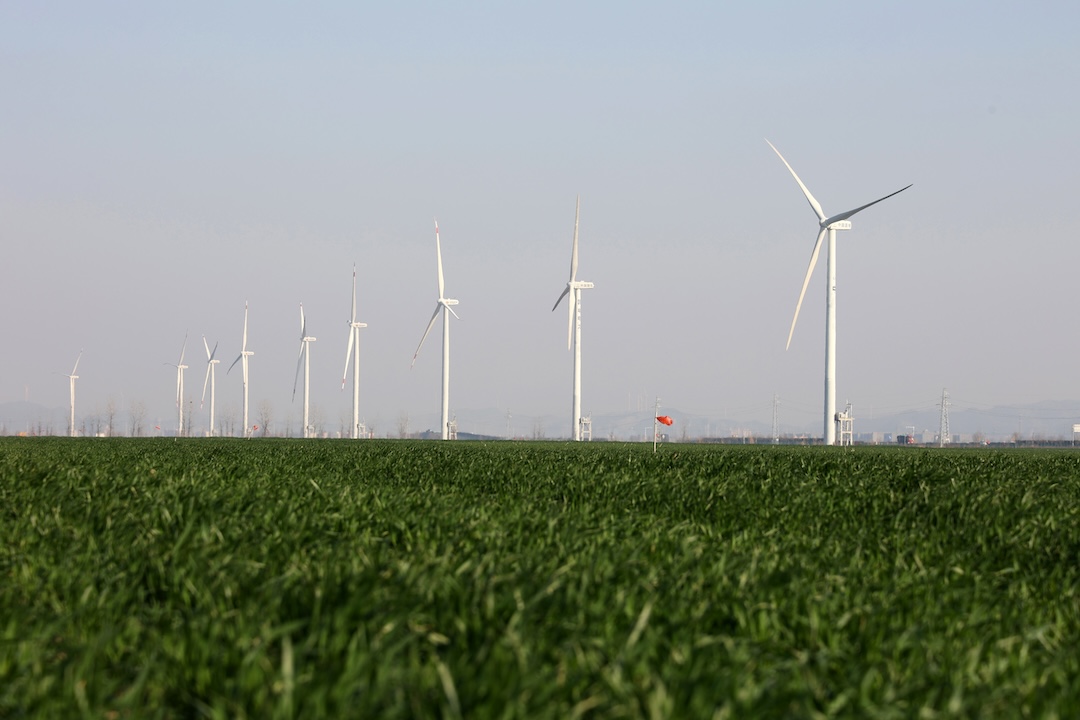 A wind farm in Anqing, Anhui province, on Jan. 25. Photo: VCG